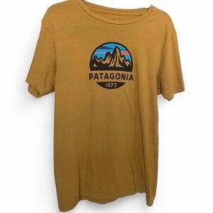 PATAGONIA Fitz Roy Scope Organic Tee • Kastanos Brown M Slim Fit